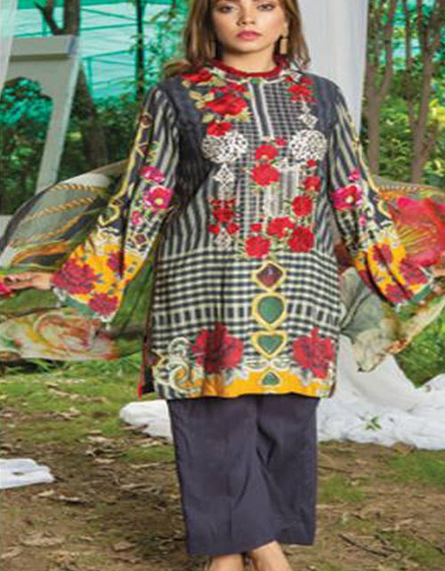 Load image into Gallery viewer, Adan's libas garden digital printed linen collection-D07