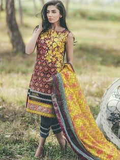 Load image into Gallery viewer, alkaram lawn ss-104 black