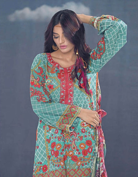 Auj Luxury Lawn Collection'18-D-04