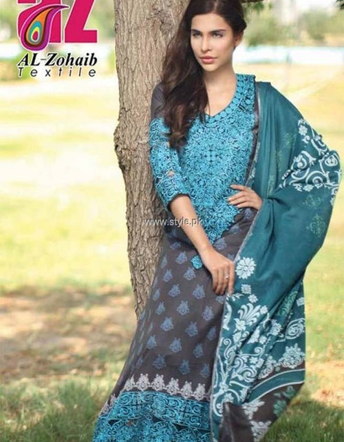 Load image into Gallery viewer, ayeshazara by alzohaib textile bluegray