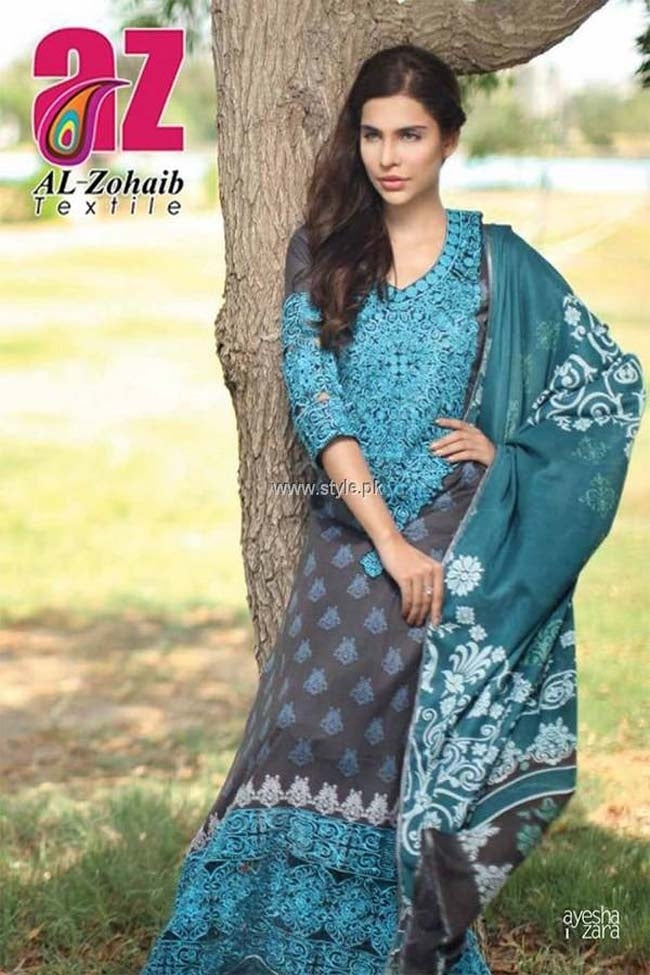 ayeshazara by alzohaib textile bluegray