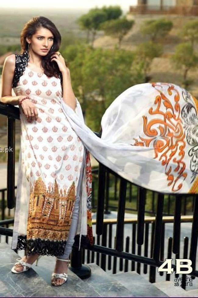ayeshazara by alzohaib textile whitegold