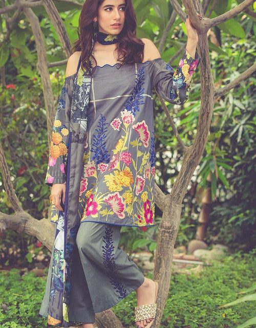 Load image into Gallery viewer, Cross Stitch Unstitch Eid Collection-D-02-Dusty Lattice3PCS