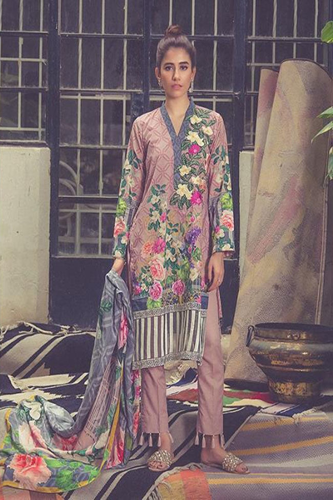 Cross Stitch Unstitch Eid Collection-D-03-LUSCIOUS ORNATE-3PCS