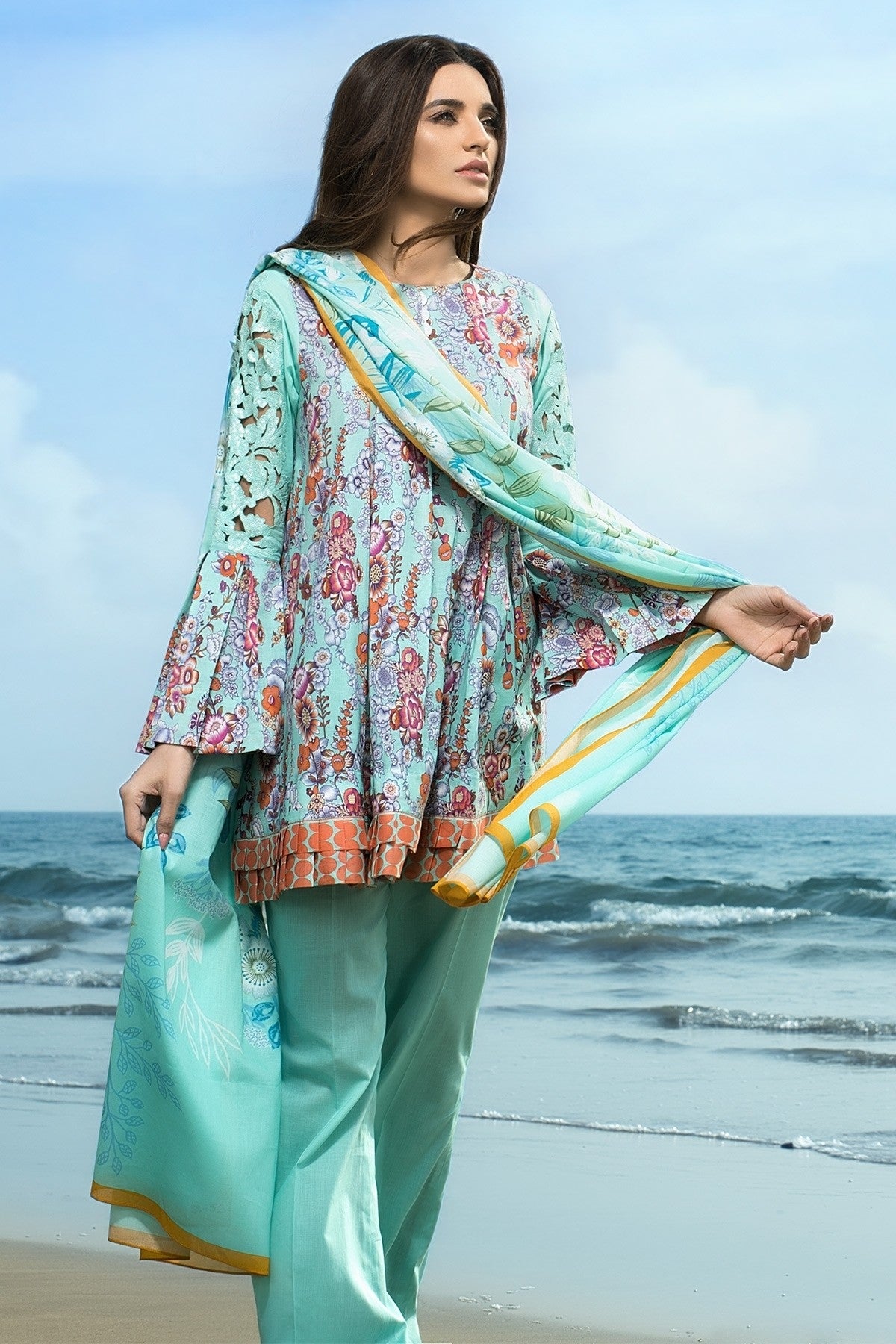 alkaram lawn ss53 seagreen