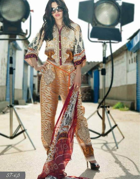 Alizeeshan lawn tiger mehroon