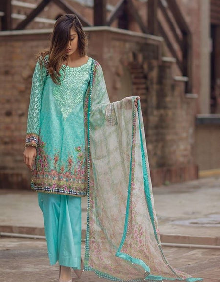 Noor By Sadia Asad Luxury Lawn Collection’ Aqua whiff