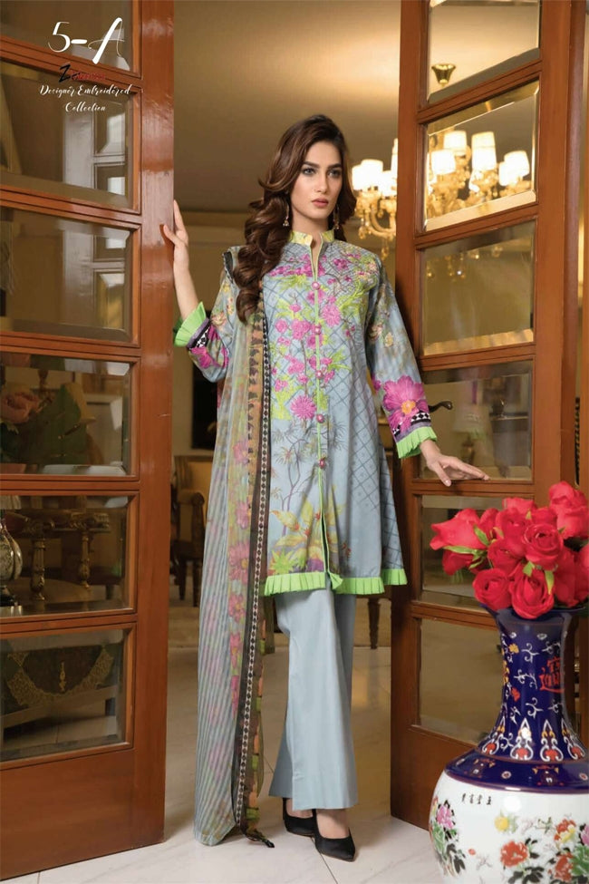 Zmaria Designer Embroidered Collection By ZS Textiles-ZM-5A