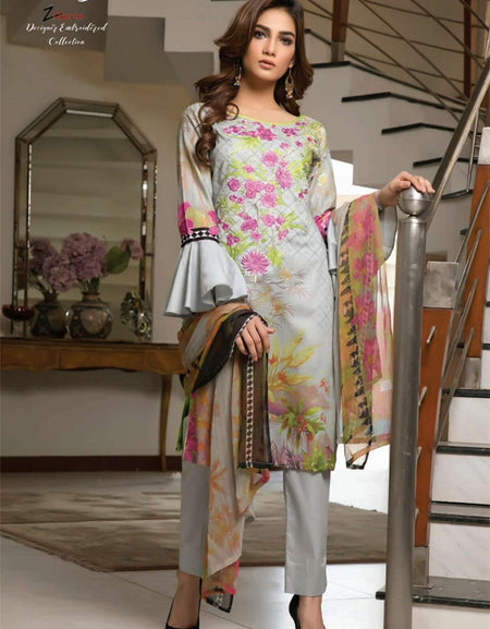 Zmaria Designer Embroidered Collection By ZS Textiles-ZM-5B