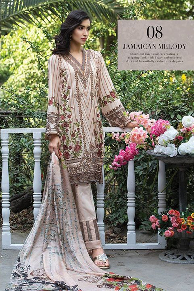 Jazmin Embroidered Lawn Collection-D-08