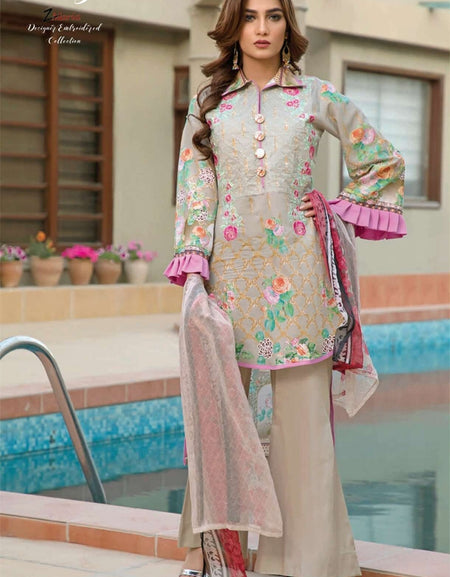 Zmaria Designer Embroidered Collection By ZS Textiles-ZM-6B