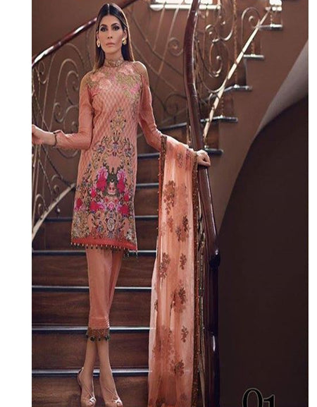 Noor By Sadia Asad Luxury Lawn Collection’ peach me up