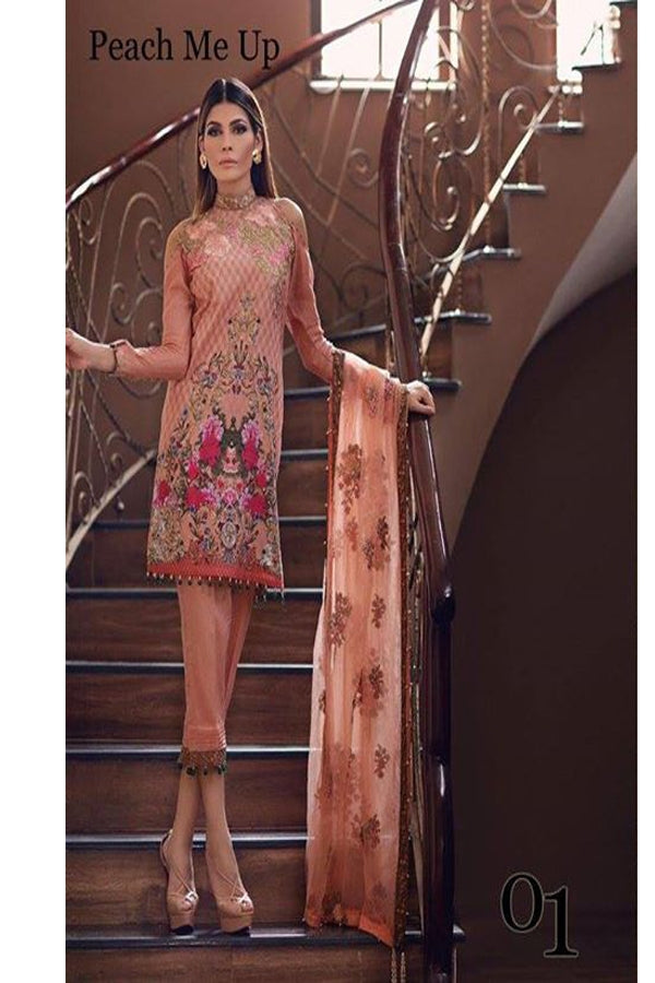 Noor By Sadia Asad Luxury Lawn Collection’ peach me up