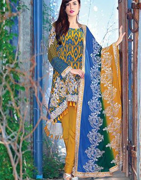 Lsm gorgeous wintery collection topaz ikkat-5A