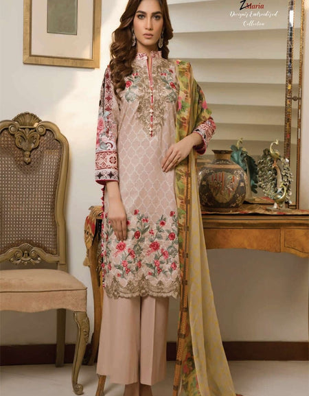 Zmaria Designer Embroidered Collection By ZS Textiles-ZM-2B