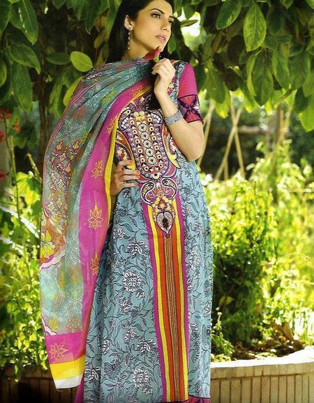 Ragmos Embroided lawn Collection 02 greypink