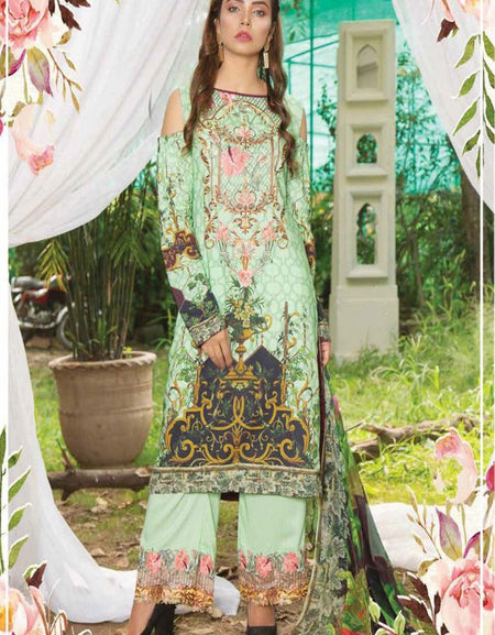 Adan's libas garden digital printed linen collection-D05