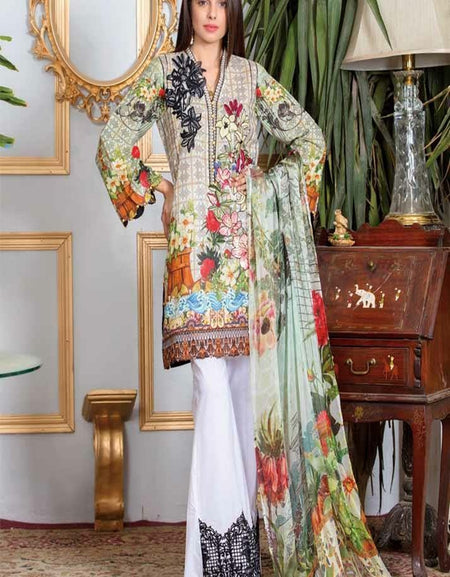 Adan's Libas Gardenia Embroidered Lawn Collection-D-03