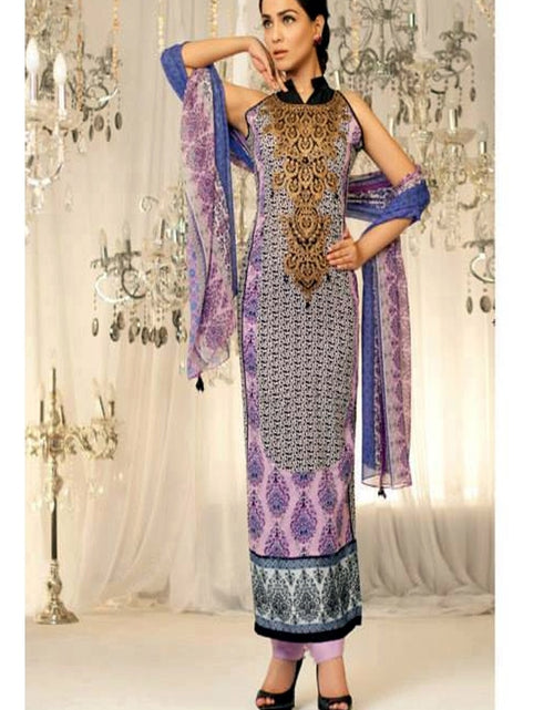 Load image into Gallery viewer, Alizeeshan lawn pista purple 5b
