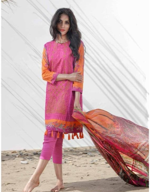 Load image into Gallery viewer, alkaram lawn ss10 fushia
