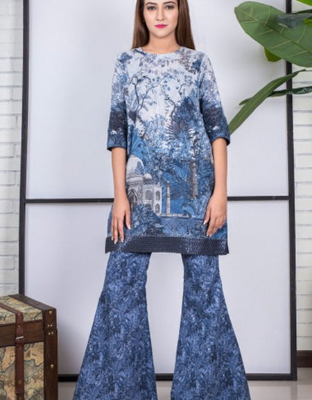 Alkaram Spring Summer Vol 2 Piece Embroidered Collection SS-H25-18-BLUE