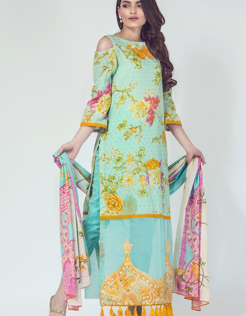 Load image into Gallery viewer, Alkaram Spring Vol 2 Piece Cardinal Embroidered Collection SS-79-Turquoise
