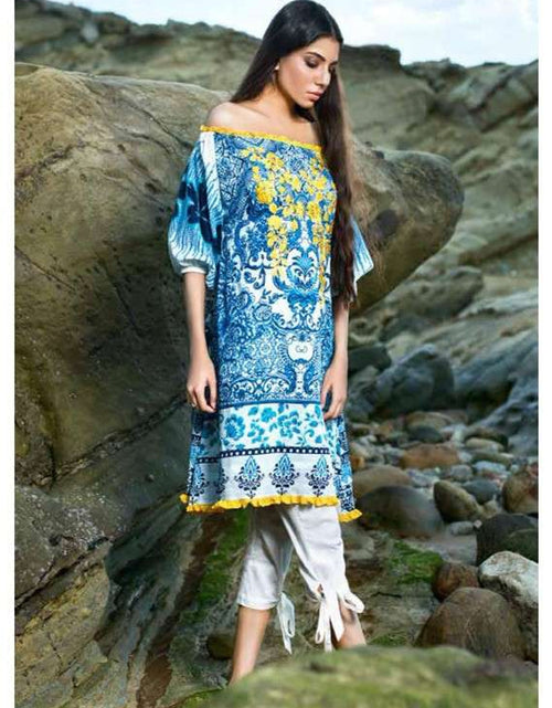 Load image into Gallery viewer, Alkaram Spring Vol 2 Piece Embroidered Regal Collection SS-64-Blue
