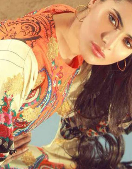 Alkaram Spring Vol 2 Piece Printed Splendor Collection SS-70-Beige