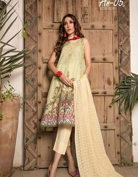 Ayesha Noor Chikankari Lawn Collection'19-D-05