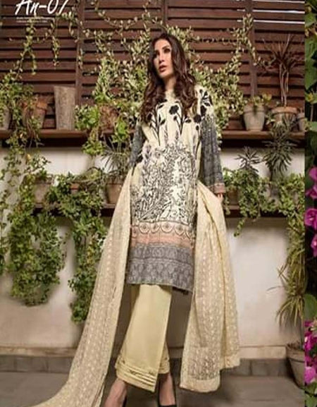 Ayesha Noor Chikankari Lawn Collection'19-D-07