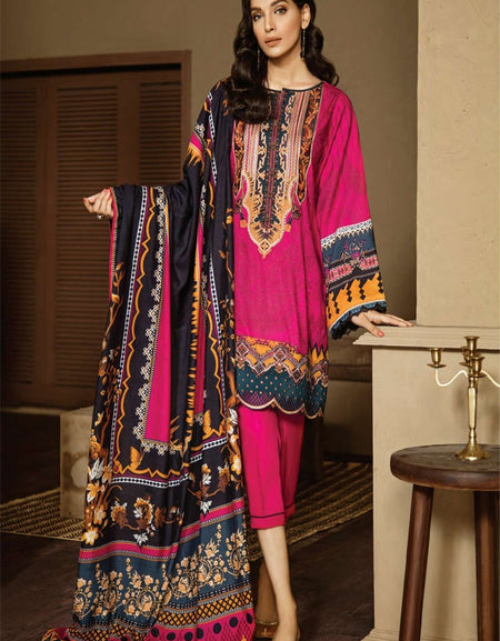 Baroque Fuchsia Linen Collection'19-D-02-Thulian