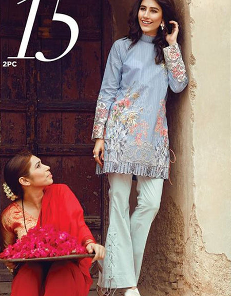 Cross Stitch Unstitched Cambric Collection D-15-AZURE ARCHES-2PC