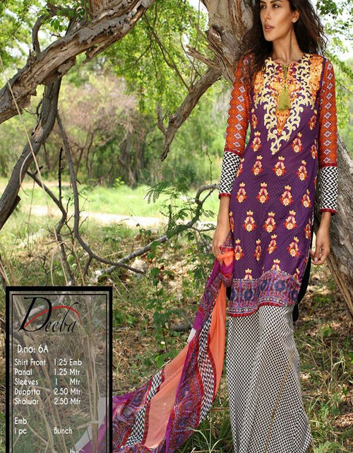 Load image into Gallery viewer, Deeba Shariq Embroidered Lawn Collection&#39;15-D-6A
