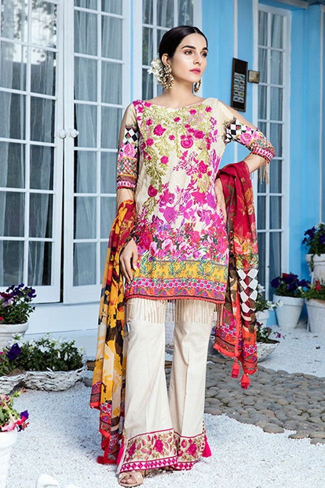 Gulaal Vol2 Embroidered Lawn Collection'18-D-01