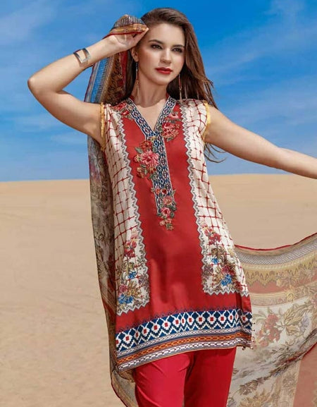 Baroque Fuchsia Lawn Summer Vol2 Collection'18-D-01