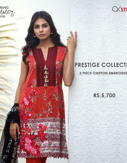 Load image into Gallery viewer, alkaram lawn ss-09 red 18alkaram lawn ss-09 red 18
