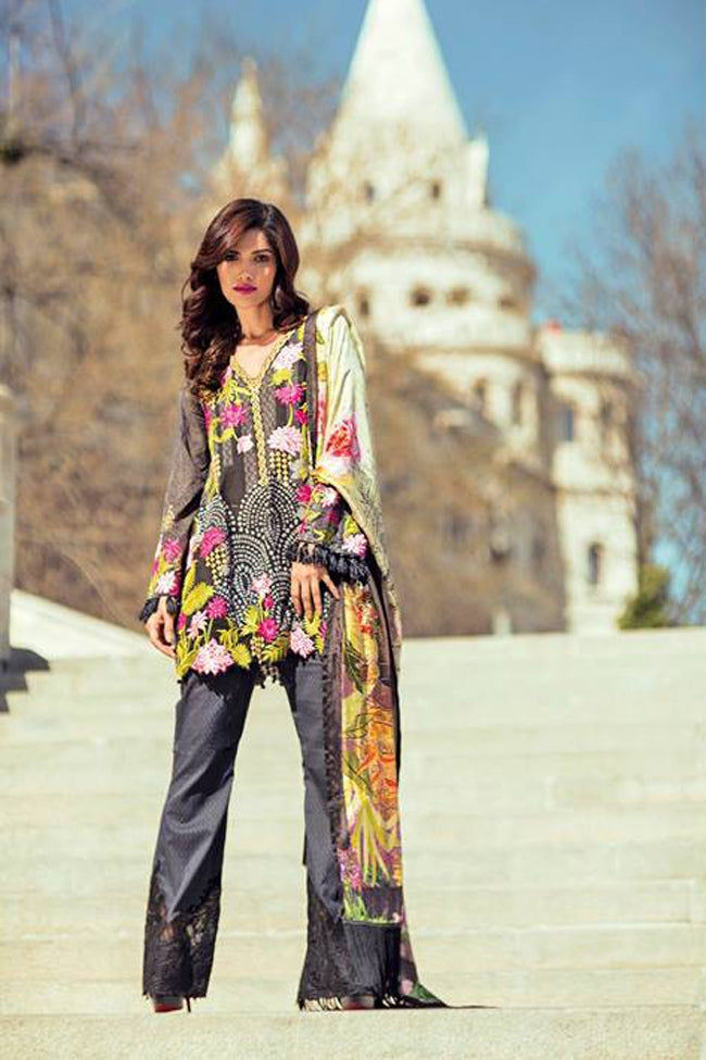 Mina Hasan Embroidered Lawn Collection-1-A