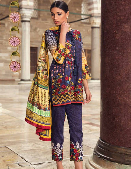 Mina Hasan Luxury Embroidered Lawn Collection-2-A