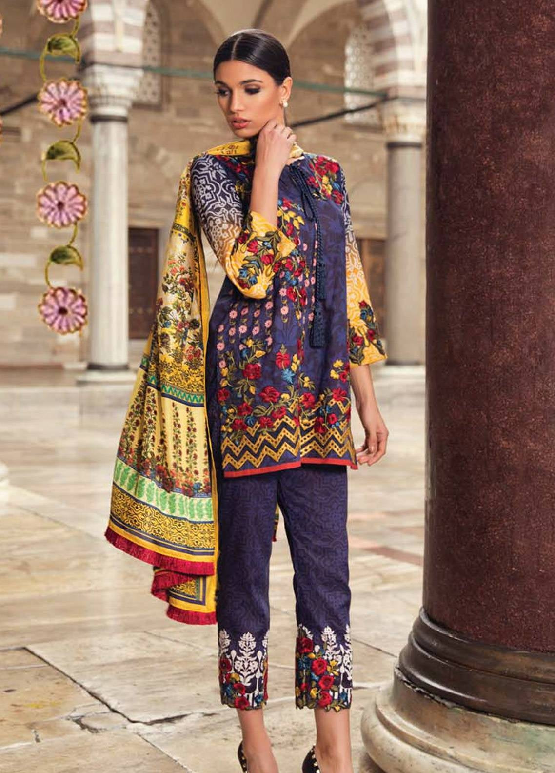 Mina Hasan Luxury Embroidered Lawn Collection-2-A