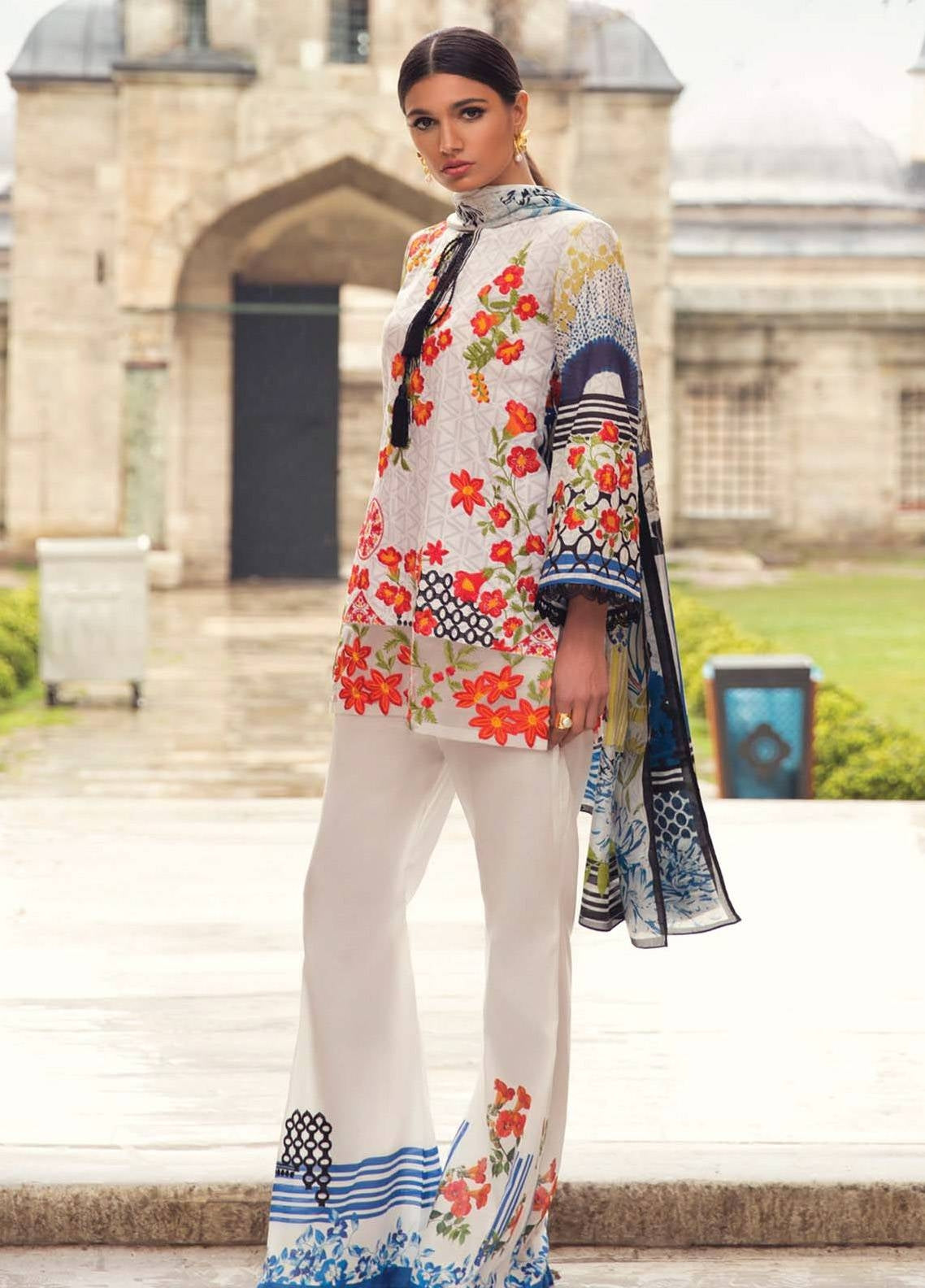 Mina Hasan Luxury Embroidered Lawn Collection-8-A