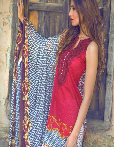 Mina Hassan Embroidered Lawn Collection'16-D-03