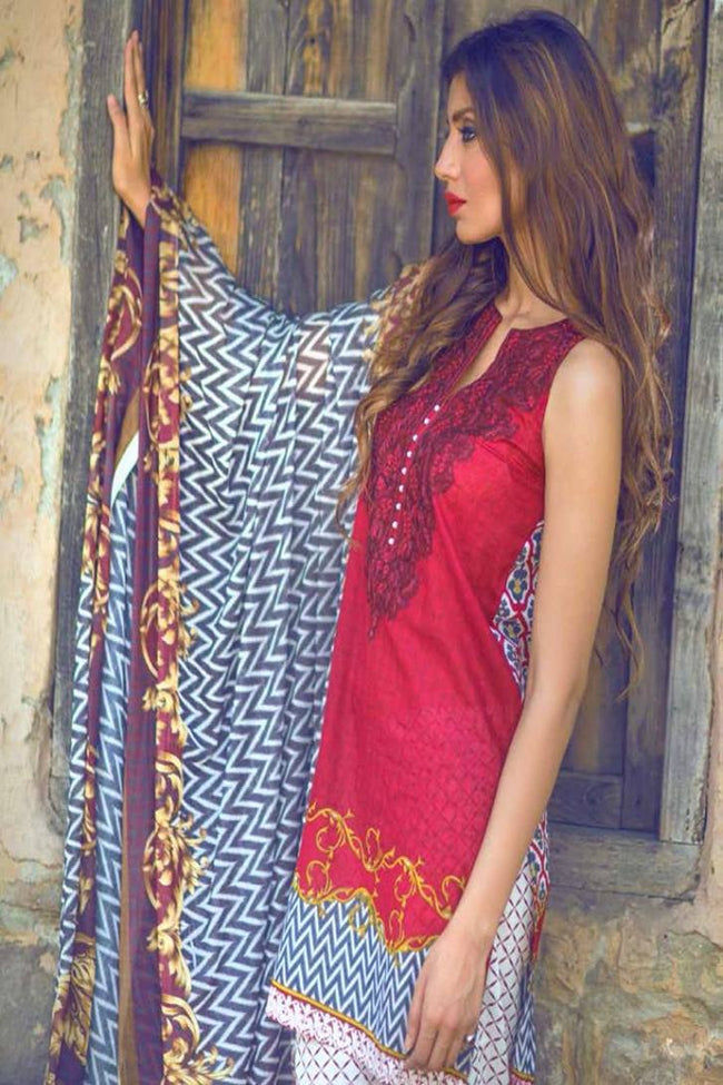 Mina Hassan Embroidered Lawn Collection'16-D-03