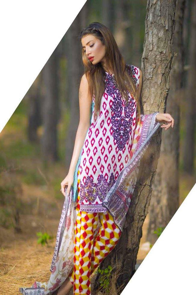 Mina Hassan Embroidered Lawn Collection'16-D-06