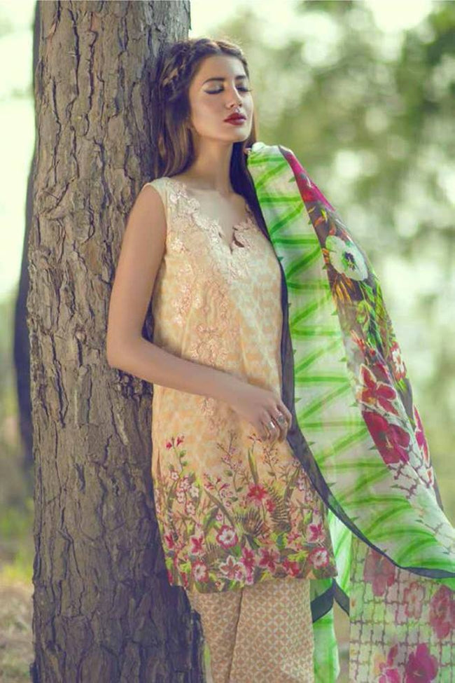 Mina Hassan Embroidered Lawn Collection'16-D-07