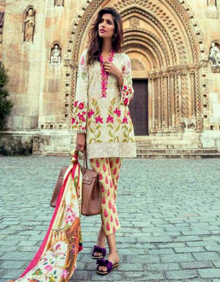 Mina Hasan Luxury Embroidered Lawn Collection-5a offwhite17