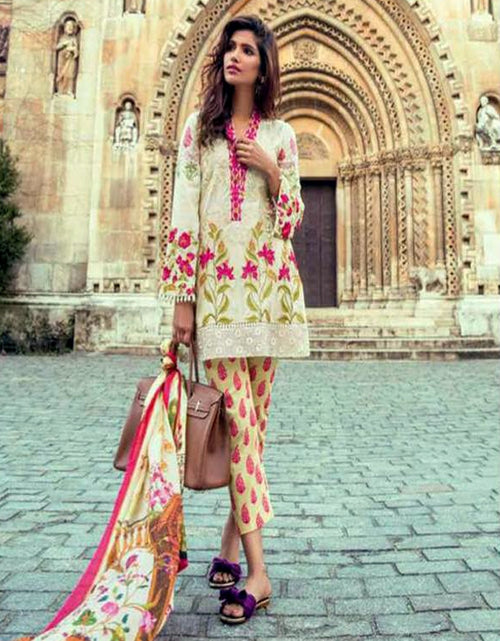 Load image into Gallery viewer, Mina Hasan Luxury Embroidered Lawn Collection-5a offwhite17
