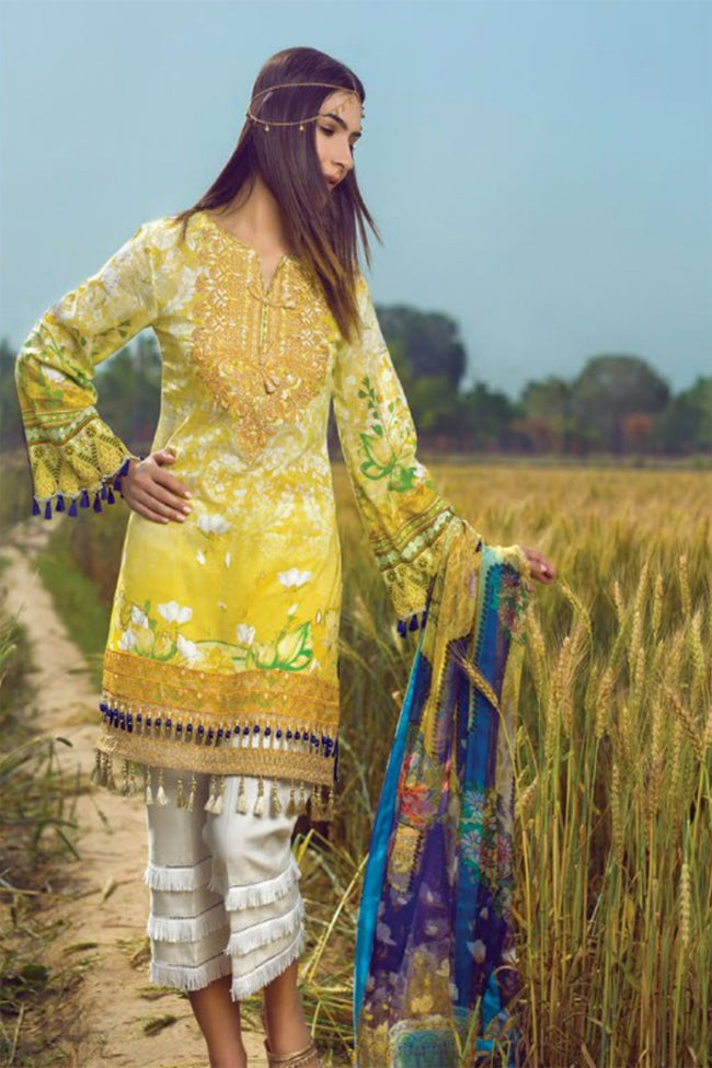 Mishkal Embroidered Lawn Collection'17-D-01