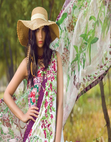 Mishkal Embroidered Lawn Collection'17-D-02