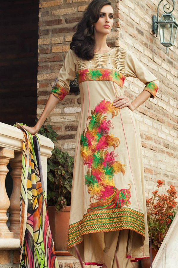 Mahiymaan Formal lawn Collection multi feather