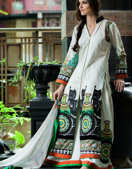 Mahiymaan Formal lawn Collection Offwhite